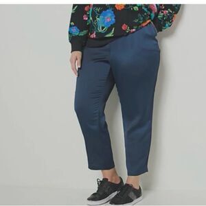 J Jason Wu Petite Woven Satin Tapered Ankle Pants